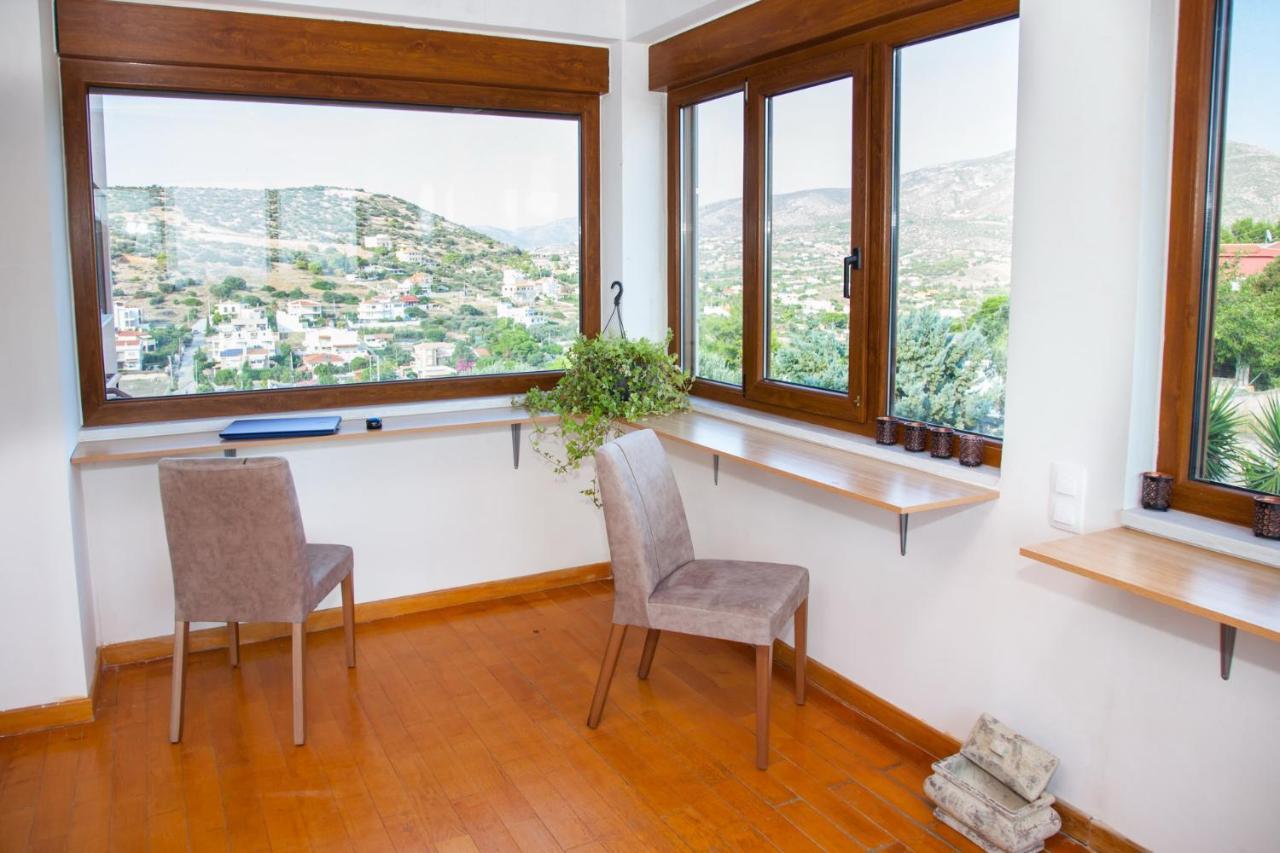 Villa Apex With Seaview Lagonisi Bagian luar foto