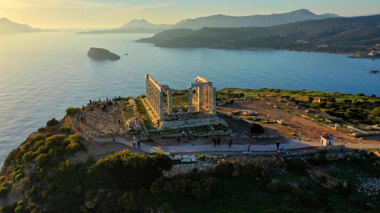 Villa Apex With Seaview Lagonisi Bagian luar foto